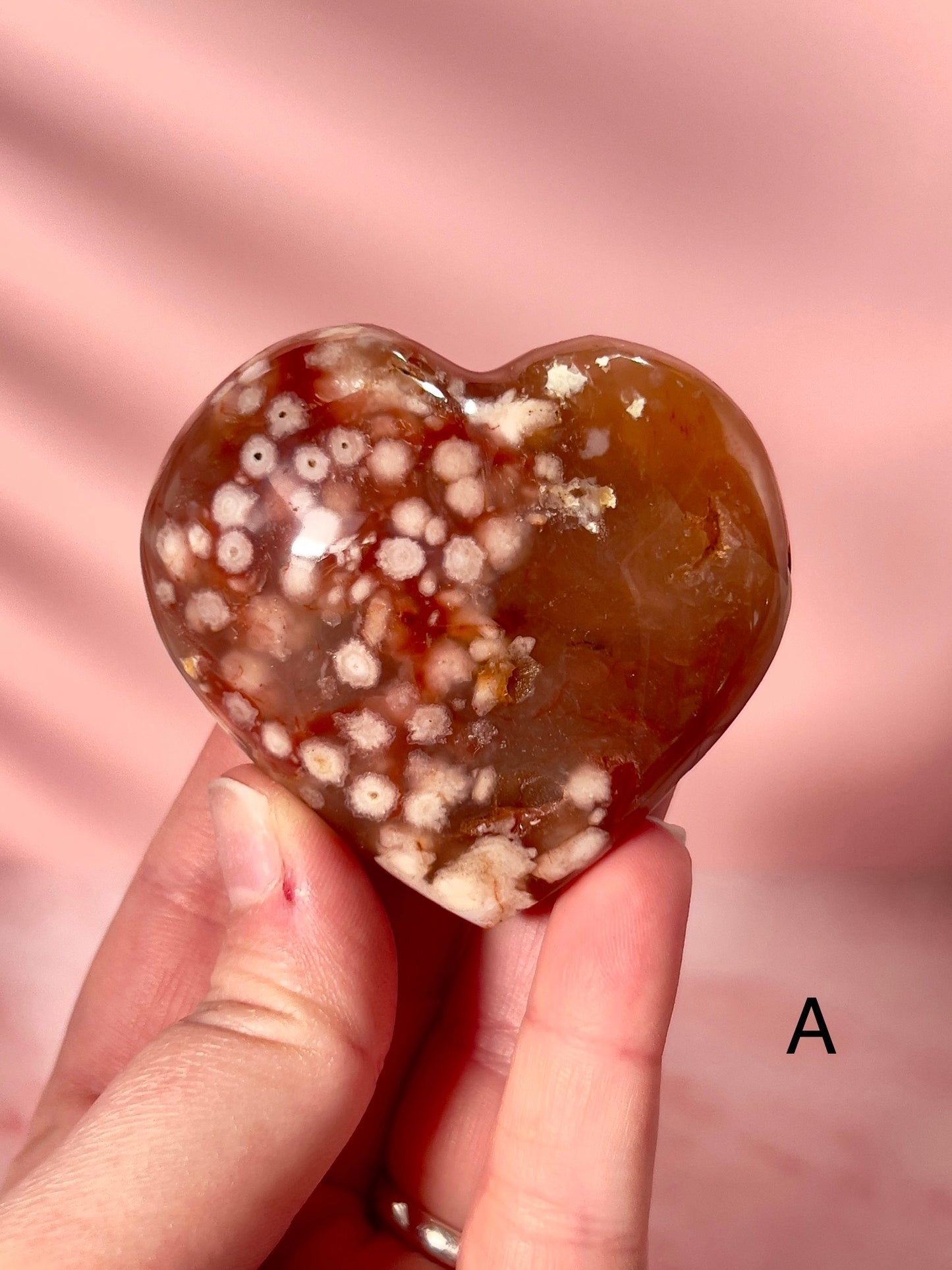 Flower Agate Hearts from Madagascar - Choose Your Own
