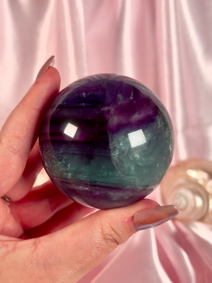 Gemmy Candy Fluorite Sphere with Rainbows