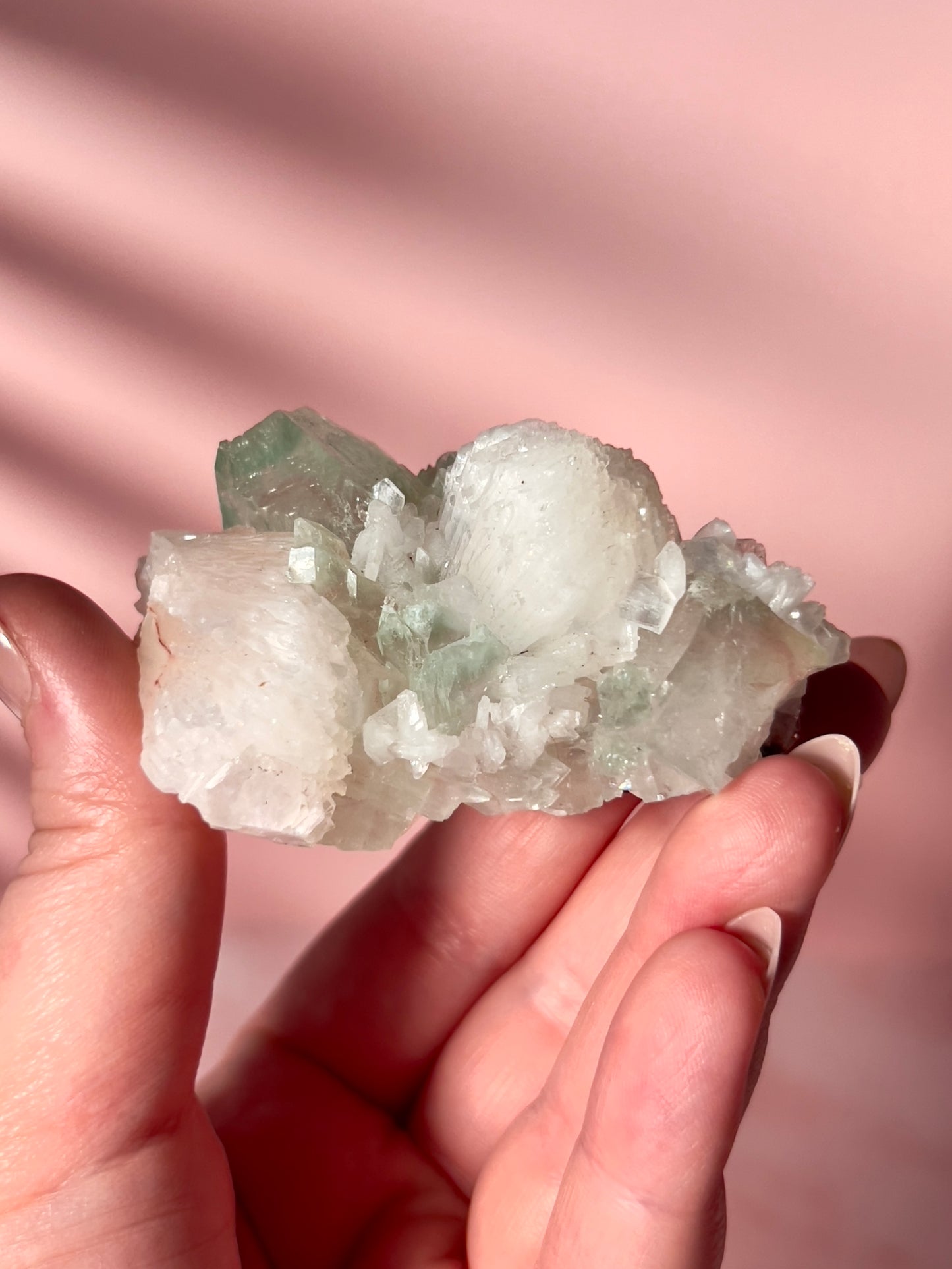 Mint Apophyllite and Stilbite Specimen
