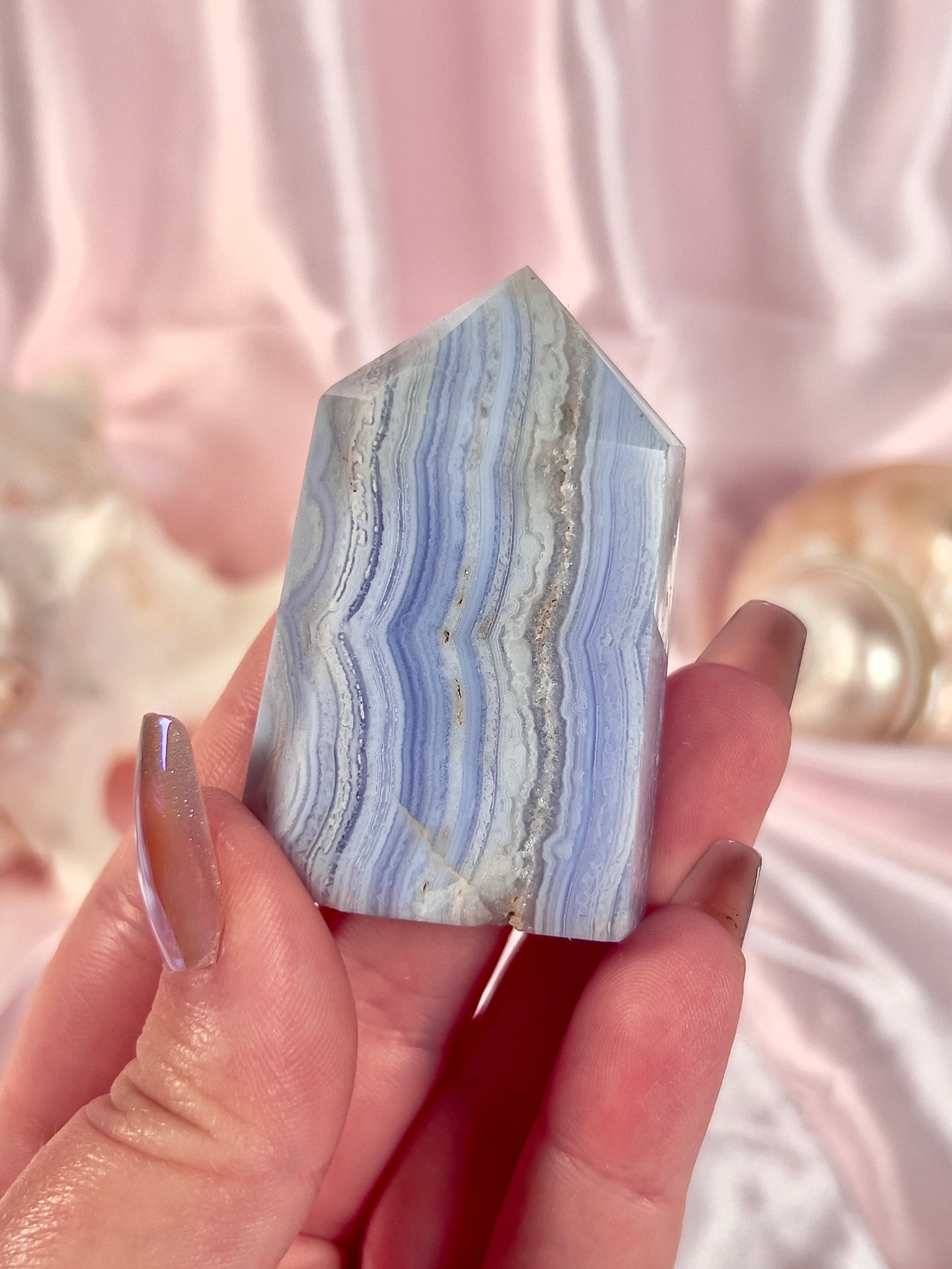 Blue Lace Agate Tower