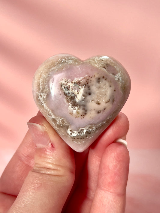 Peruvian Pink Opal Heart