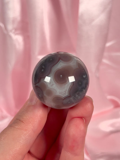 Mini Pastel Strawberry Swazi Agate Sphere