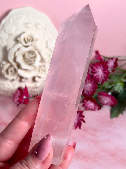 Gemmy Rose Quartz Tower