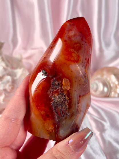 Banded Red Carnelian Flame