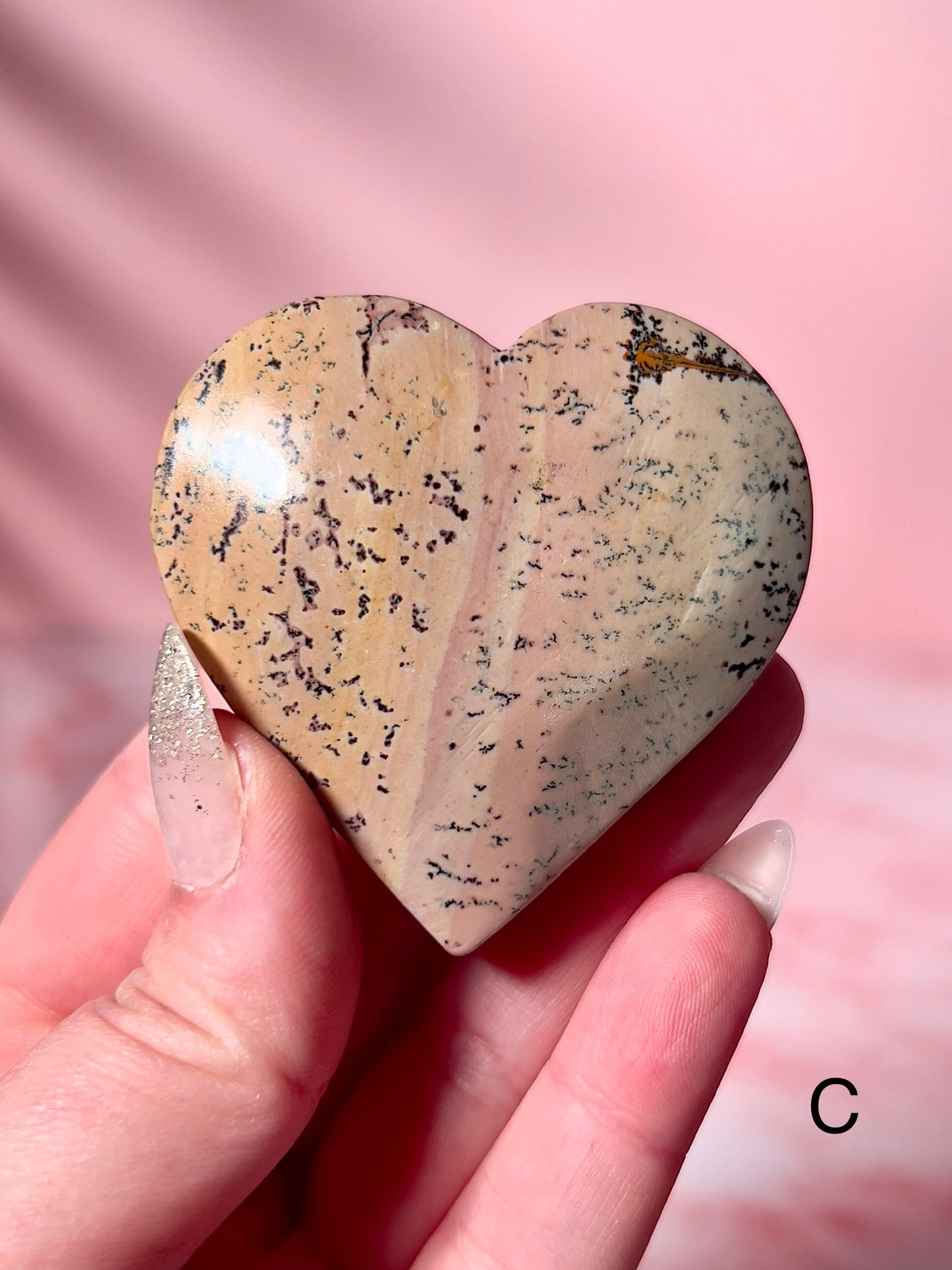 Pink Picture Jasper Hearts - Choose Your Own