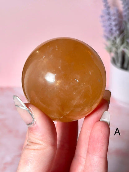 Juicy Honey Calcite Spheres - Choose Your Own