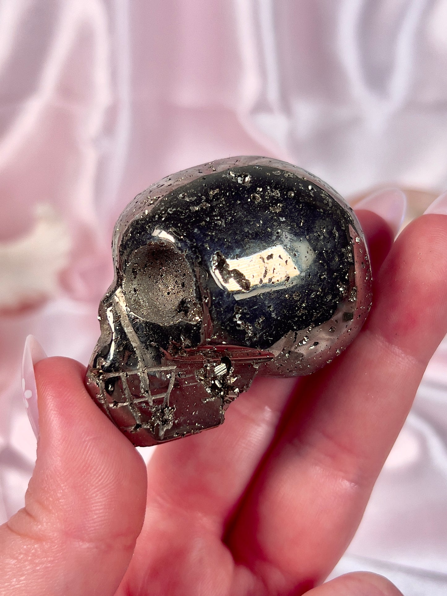 Druzy Cubic Pyrite Skull - Intuitively Chosen