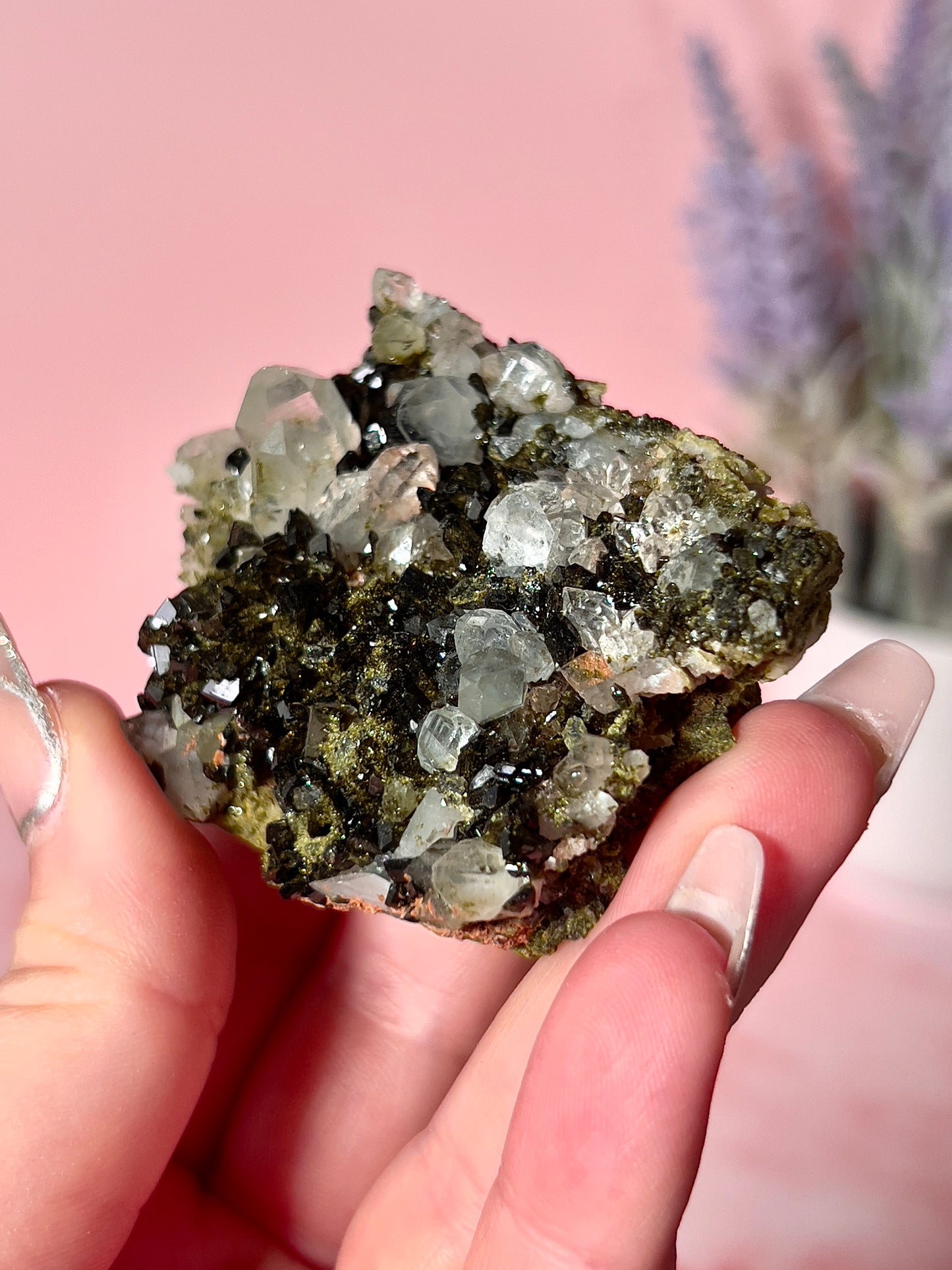 Epidote (Forest Quartz) Cluster