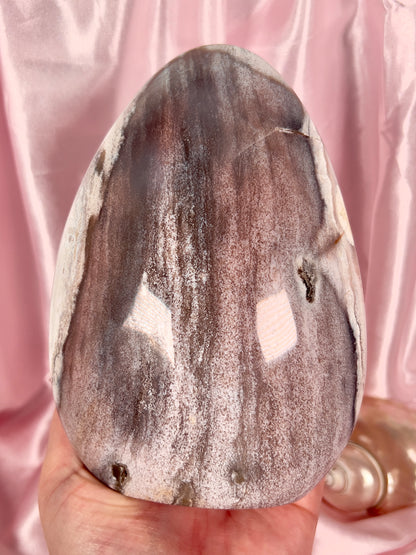 Sandy Neutral & Pink Pastel Sea Jasper Freeform - 3.2 lb