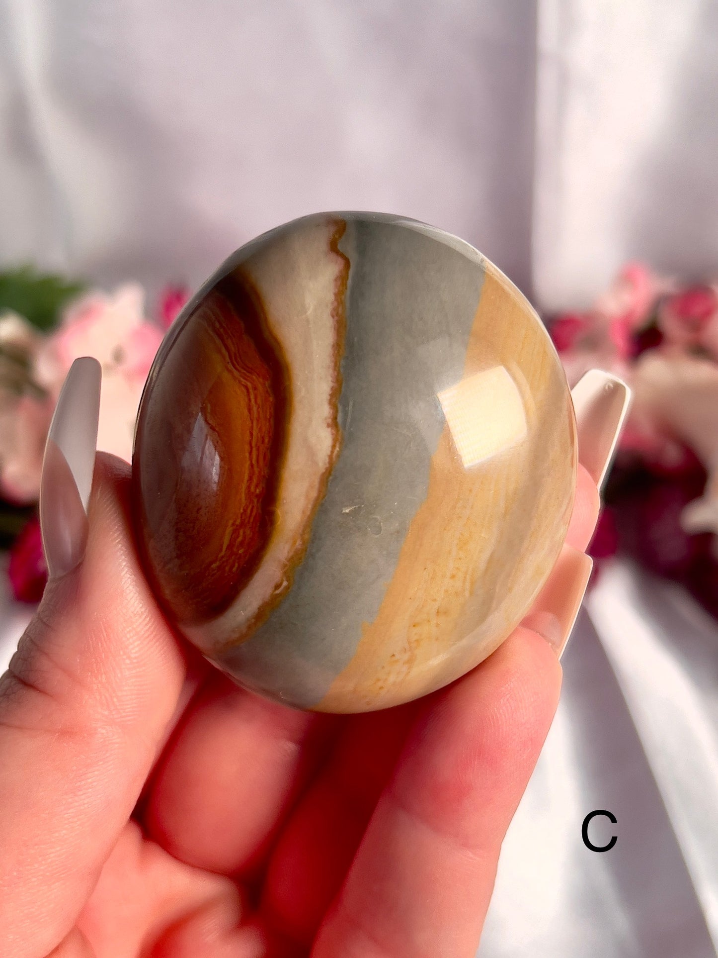 Jumbo Polychrome Palm Stone 
