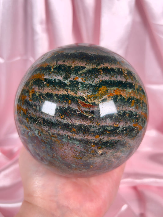 Moody Fairy Wonderland Sea Jasper Sphere - 4 Pounds