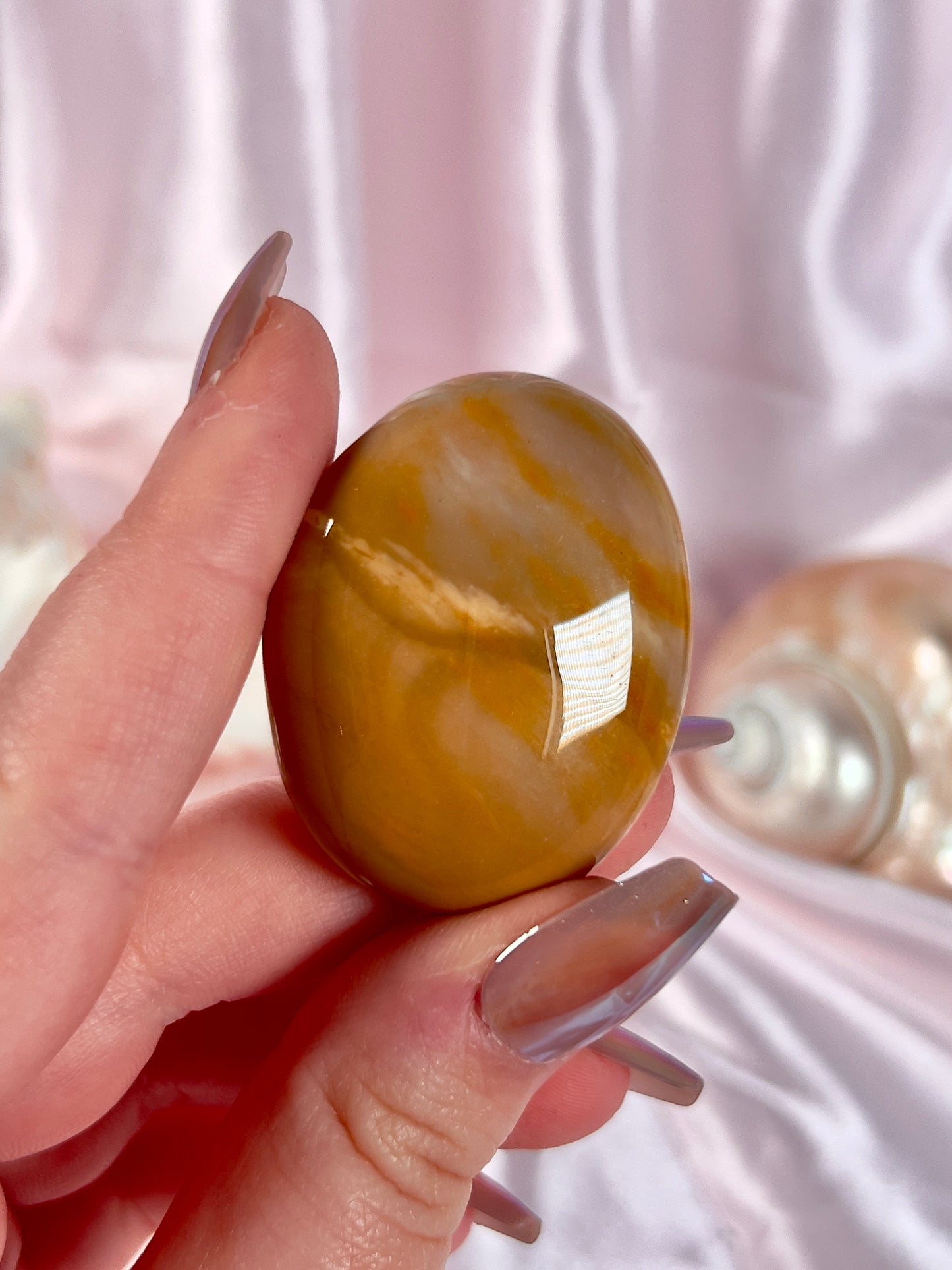 Yellow Mookaite Palm Stone