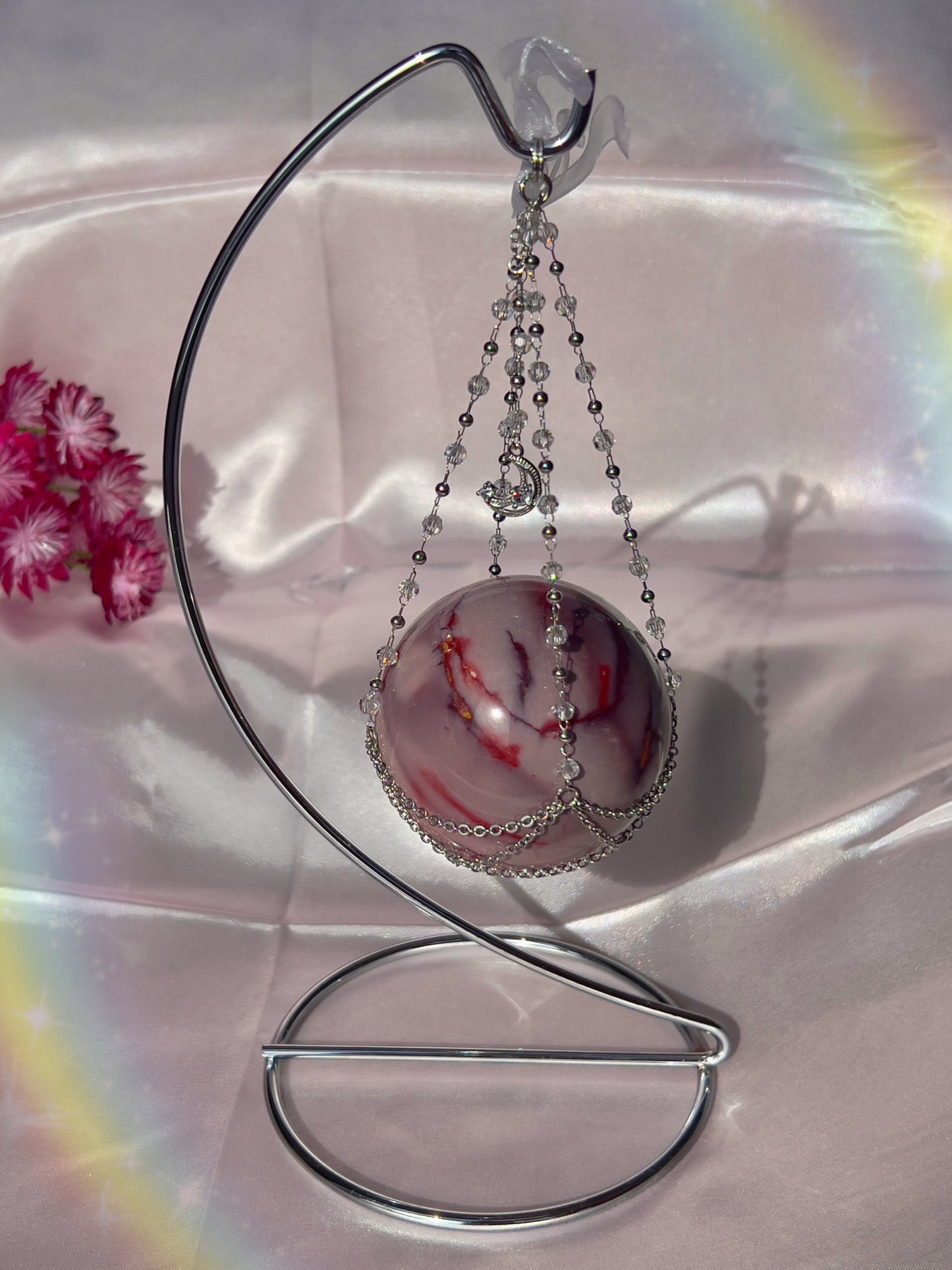 Hanging Sphere Stand - Gold or Silver