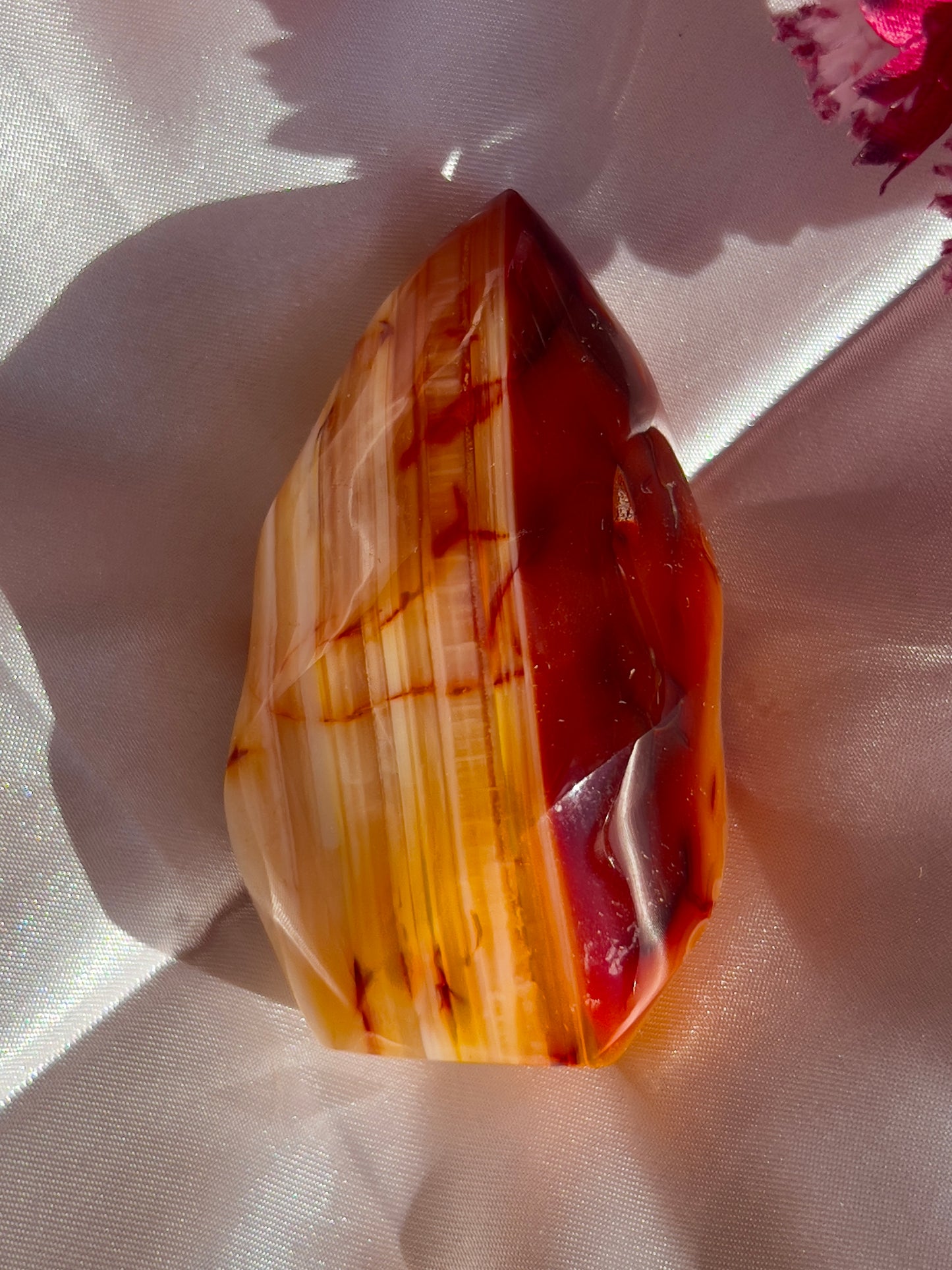 Small red carnelian flame