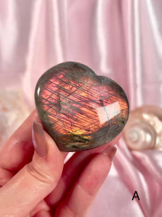 Sunset Labradorite Hearts - Choose Your Own