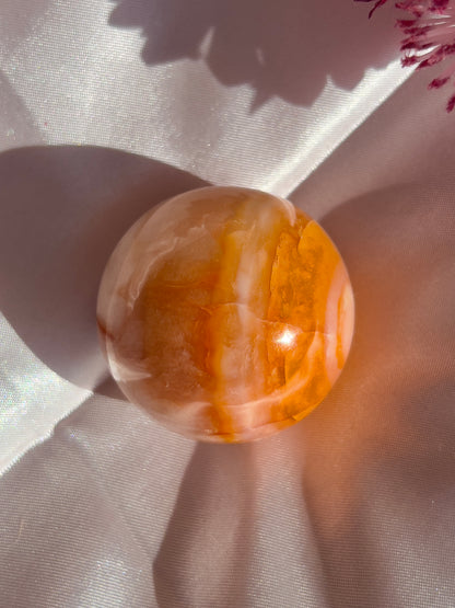 Small Pastel Peach Carnelian Sphere