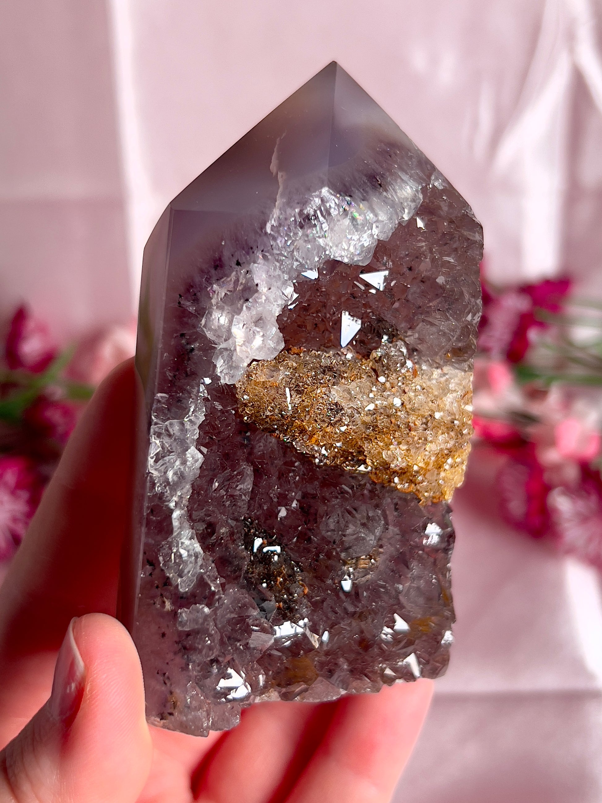 Amethyst Agate Tower from Brazil