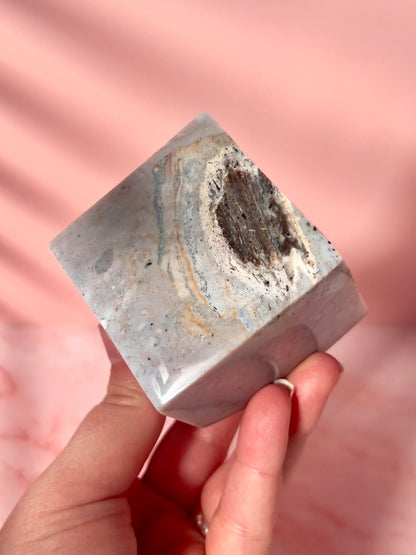 Pastel Sea Jasper Cube
