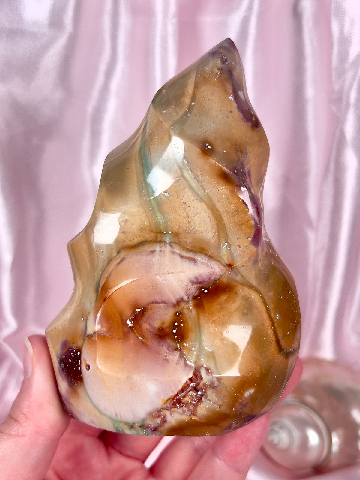 Funky Pastel Polychrome Jasper Flame
