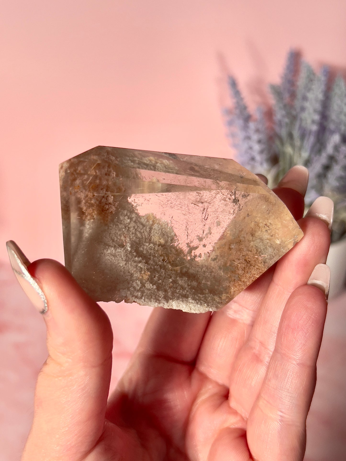 Rutile and Garden Quartz Freeform