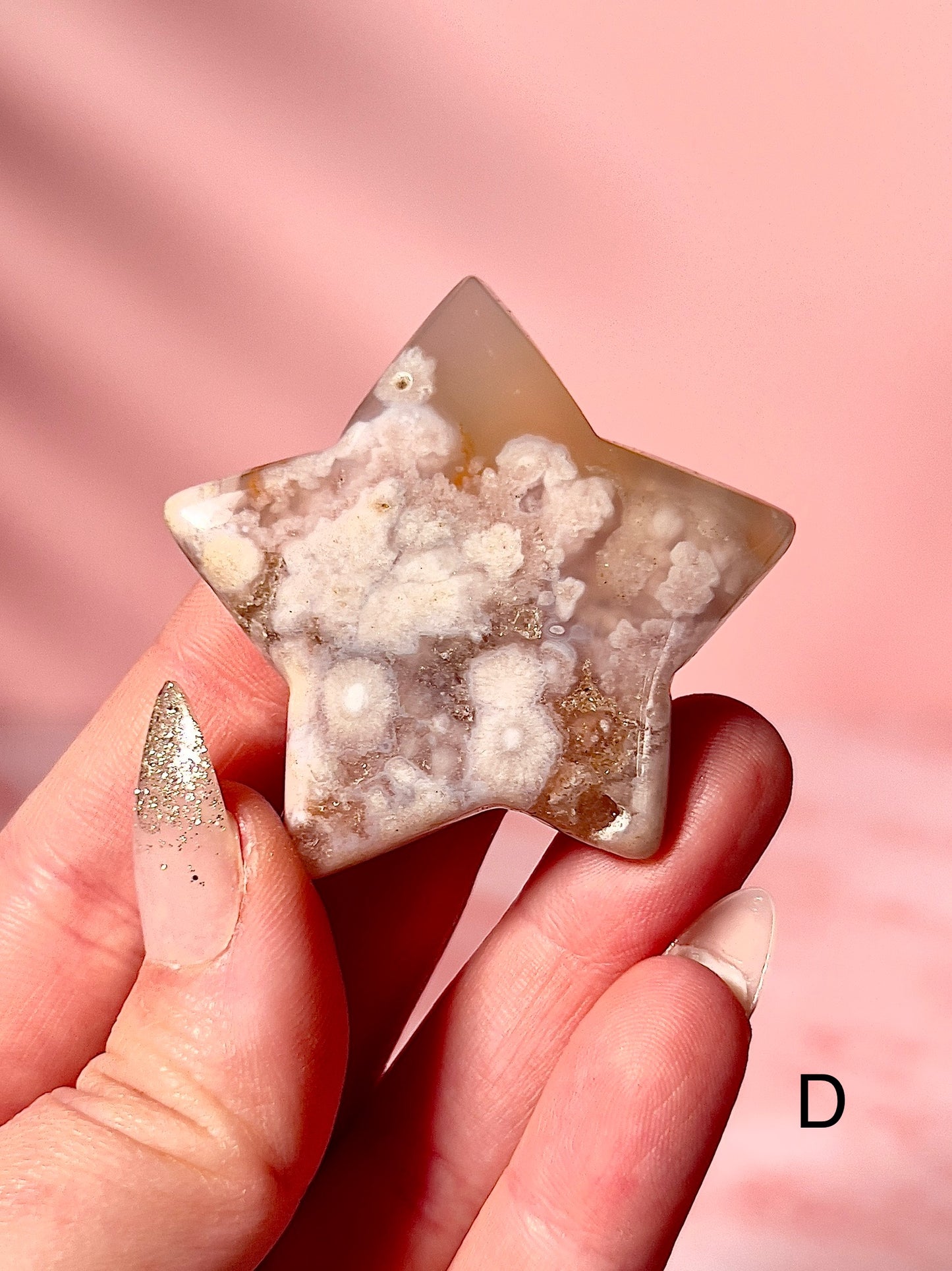 Blue and Pink Flower Agate Stars - Choose Your Own