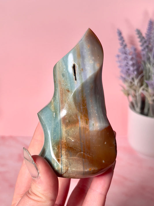 Pastel Sea Jasper Flame