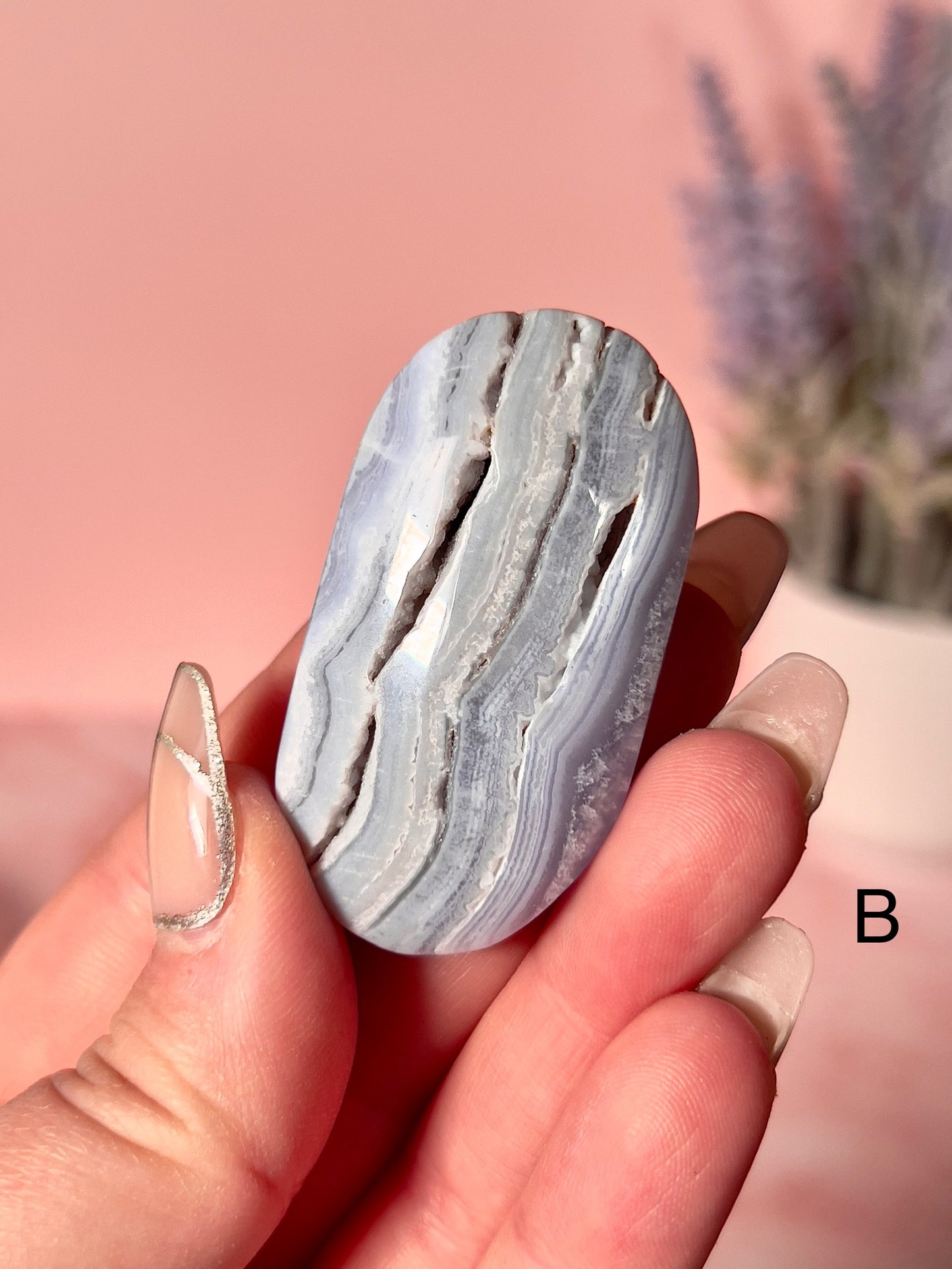 Beautiful Blue Lace Agate Palm Stones - Choose Your Own