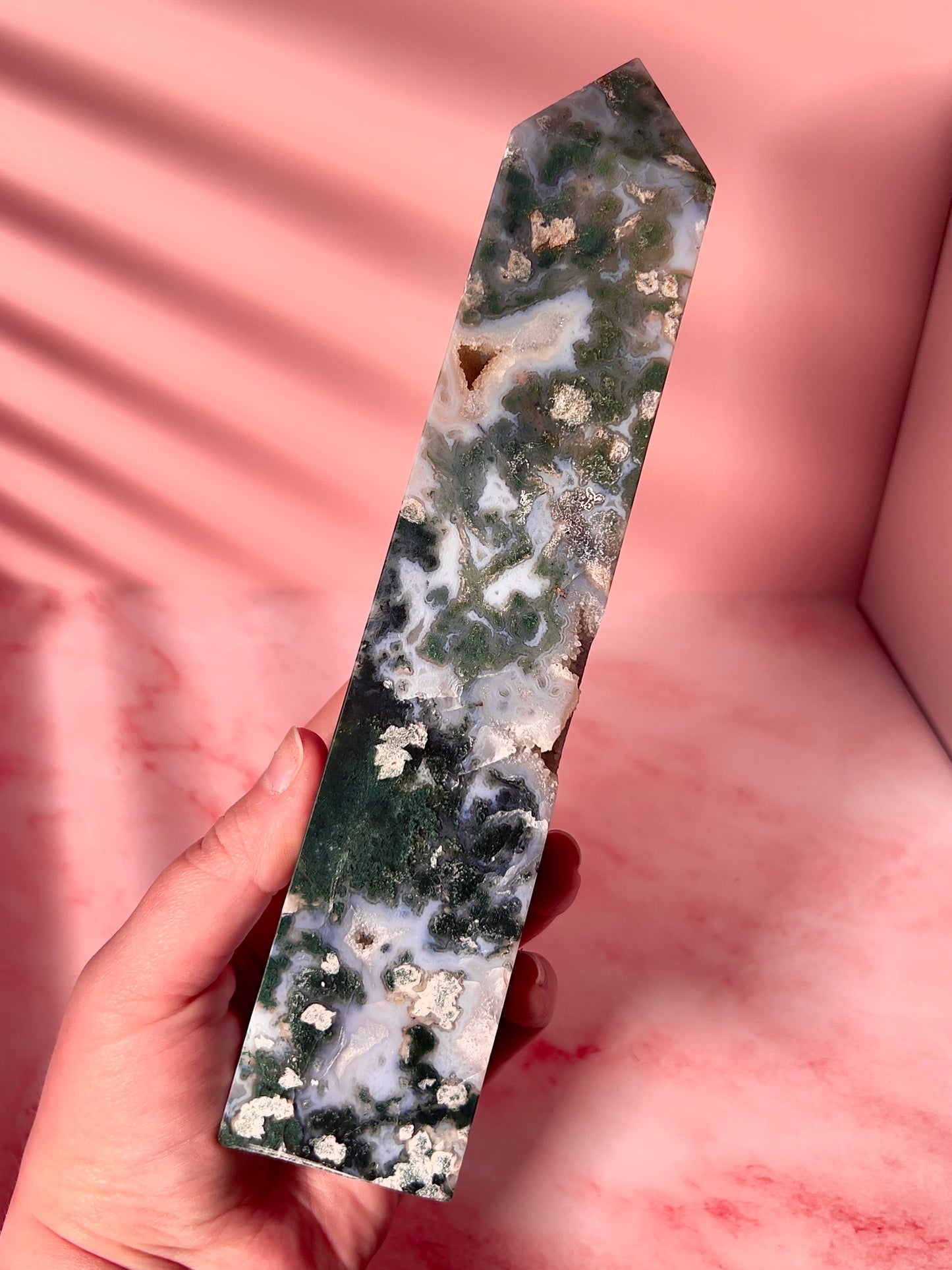 statement moss agate tower