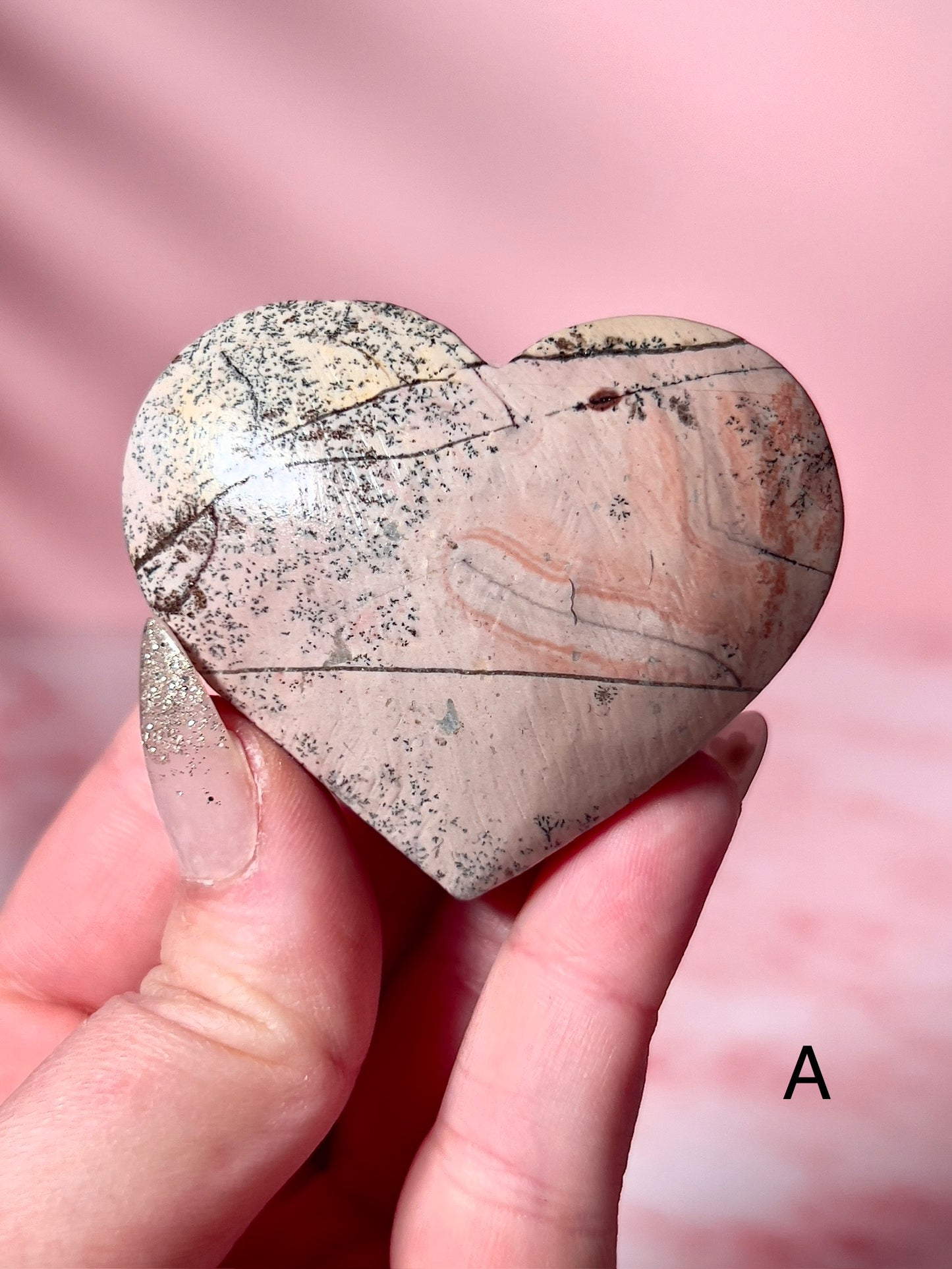 Pink Picture Jasper Hearts - Choose Your Own