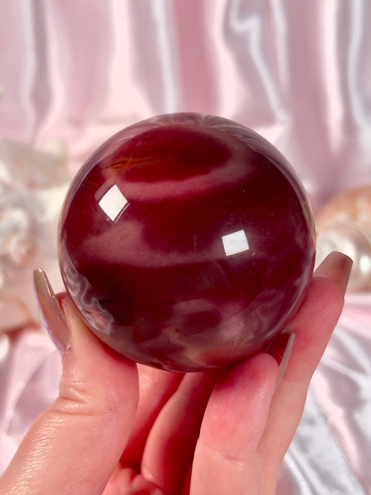 Pink and Red Mookaite Sphere