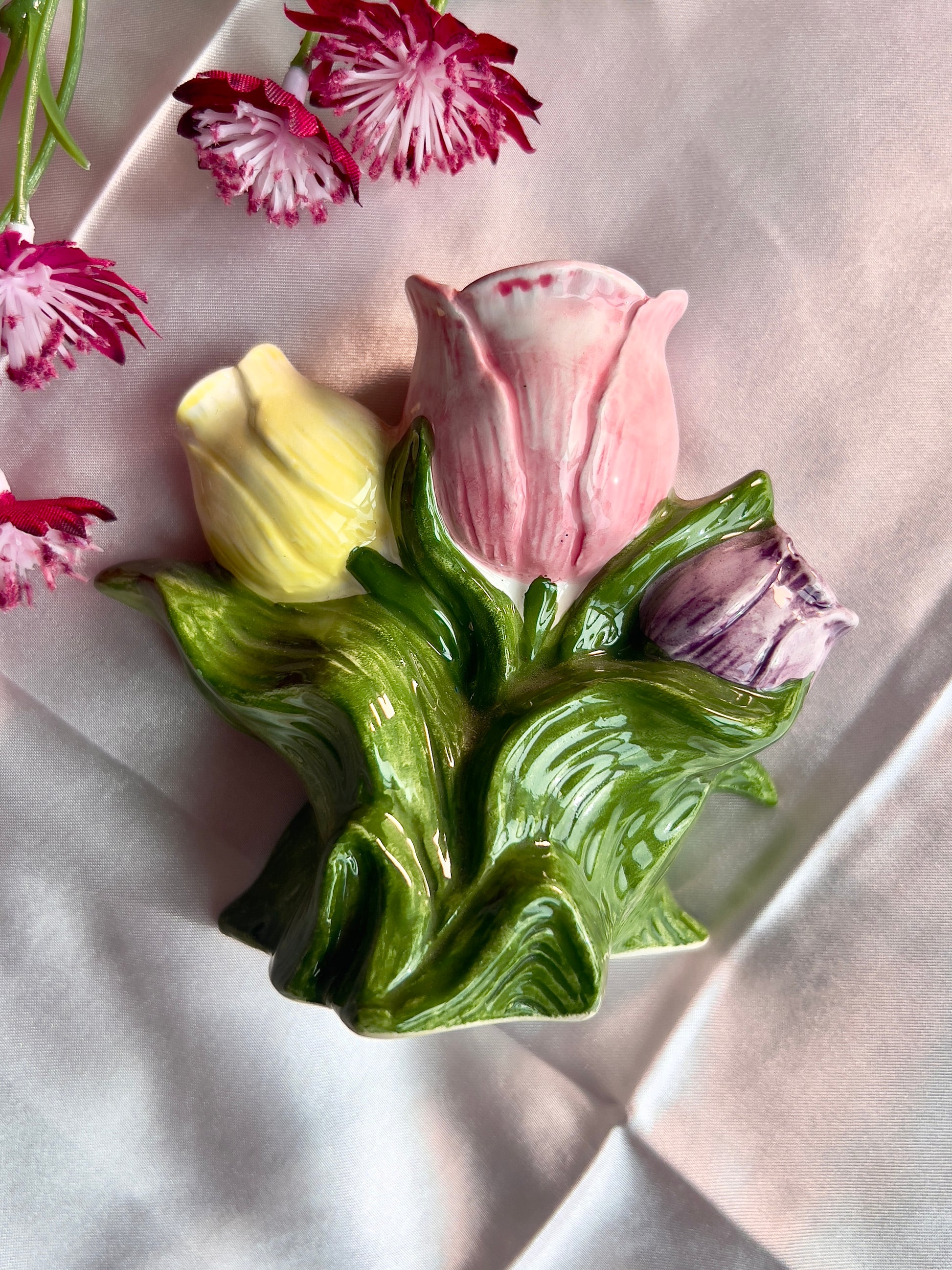 Vintage Porcelain Tulip Sphere Holder