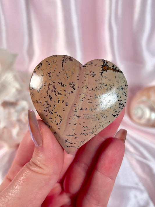 Pink Picture Jasper Heart (D)