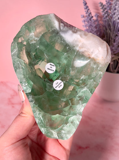 Fluorite from Mexico Decorative Crystal Bowl B