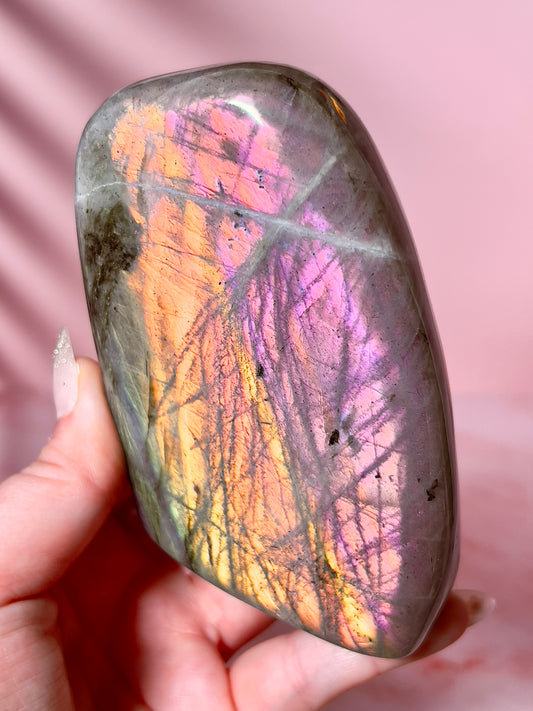 Strawberry Lemonade Labradorite Freeform