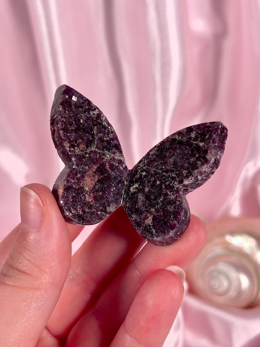 Juicy Lepidolite 3D Butterfly - Intuitively Chosen