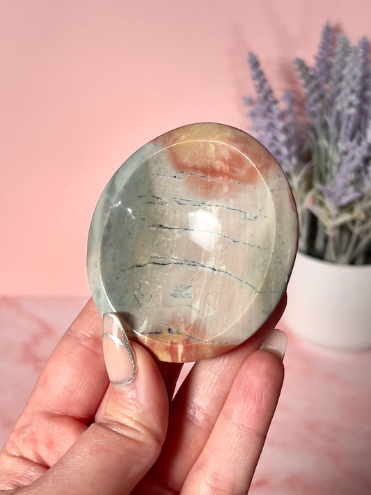 Beautiful Shallow Polychrome Jasper Trinket Dish