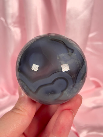 Pastel Strawberry Swazi Agate Sphere