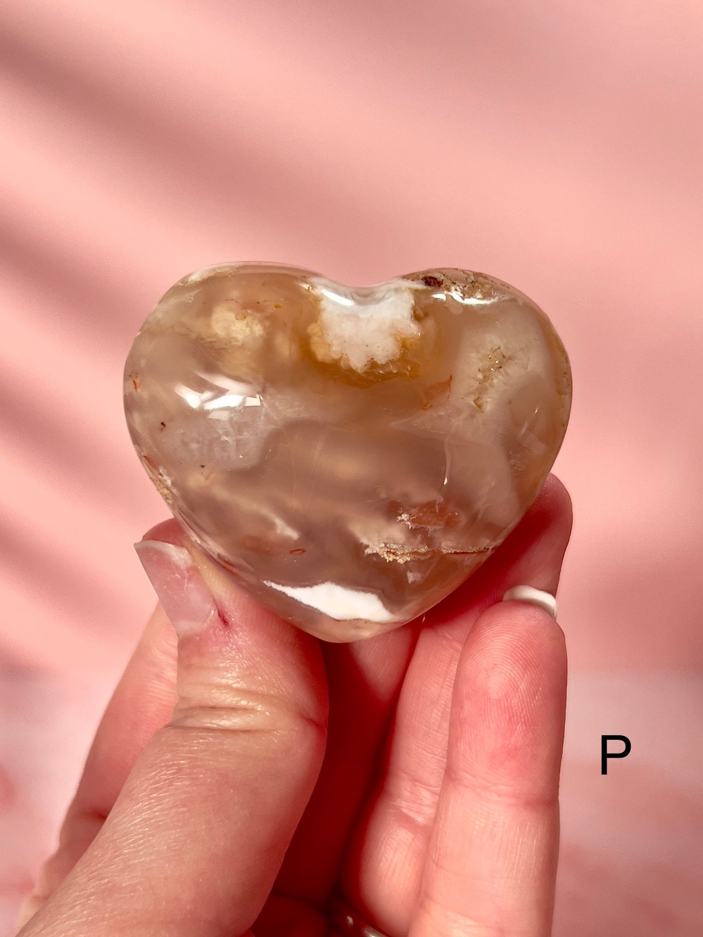 Flower Agate Hearts from Madagascar - Choose Your Own