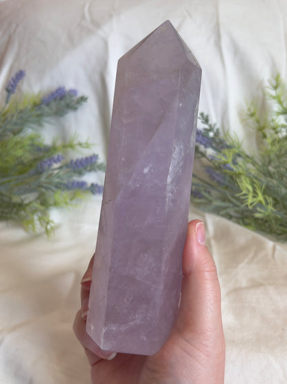 Lavender Rose Quartz Tower “J”