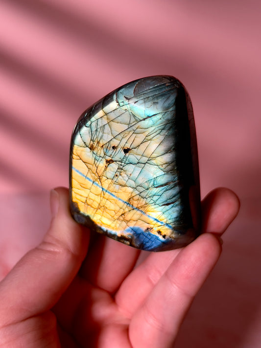 Yellow and Blue Labradorite Freeform