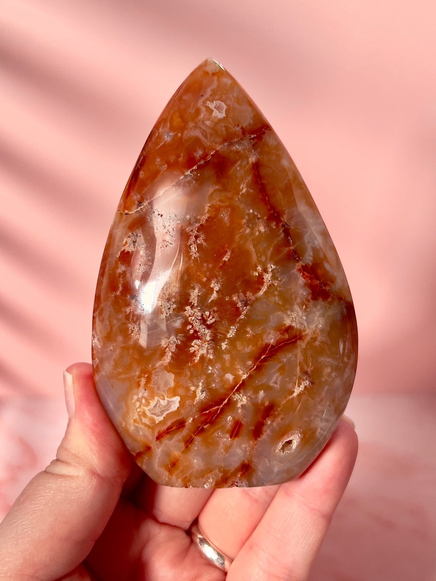 Carnelian Teardrop Flame (A)