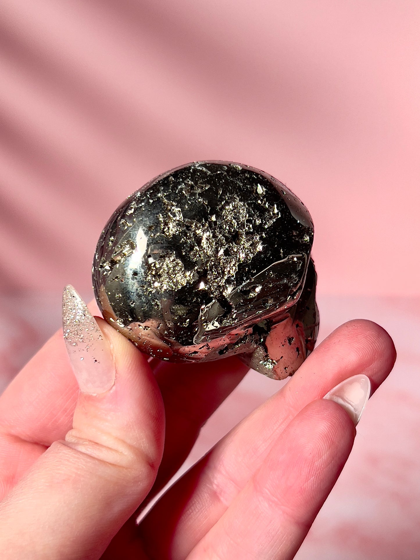 Druzy Cubic Pyrite Skull - Intuitively Chosen