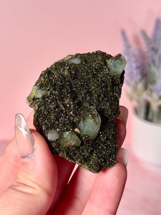 Epidote (Forest Quartz) Cluster