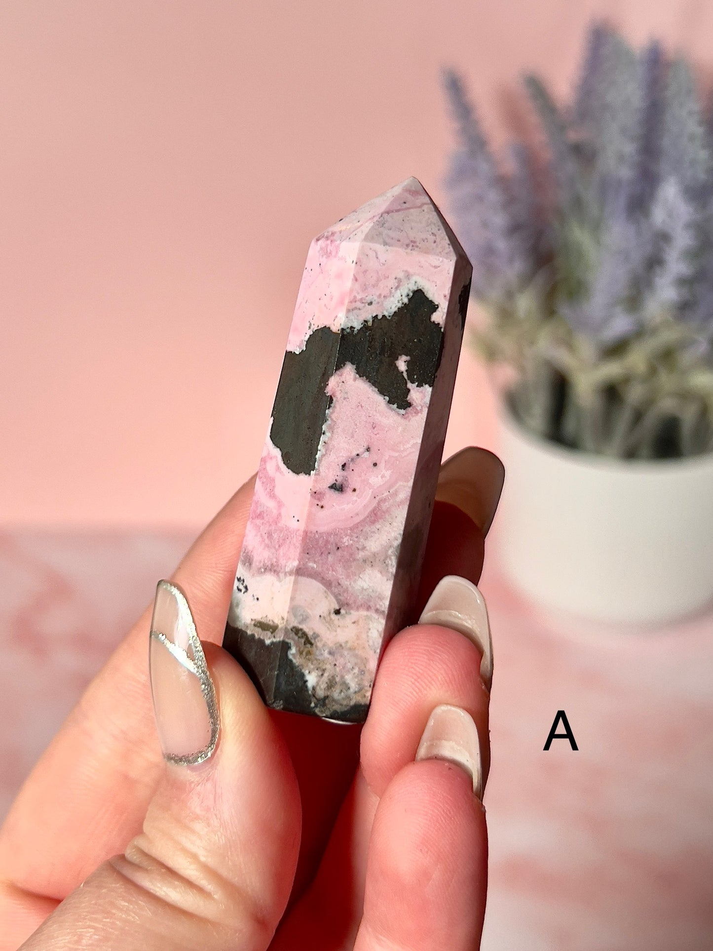 Bubblegum Pink Peruvian Rhodonite Tower - Choose Your Own