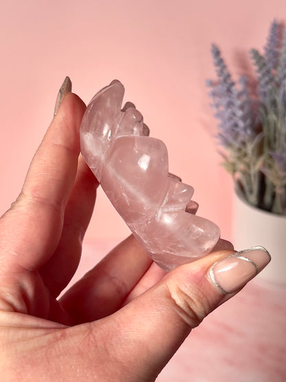 High Quality Lotus Rose Quartz Bowl