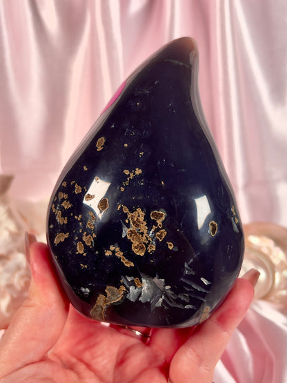 Amethyst + Agate Flame from Brazil