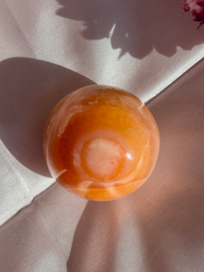 Small Pastel Peach Carnelian Sphere
