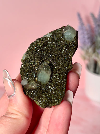 Epidote (Forest Quartz) Cluster