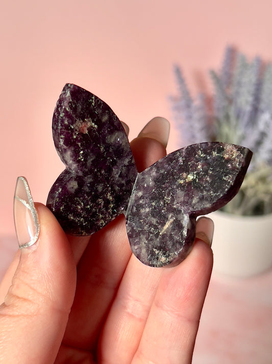 Juicy Lepidolite Butterfly - Intuitively Chosen