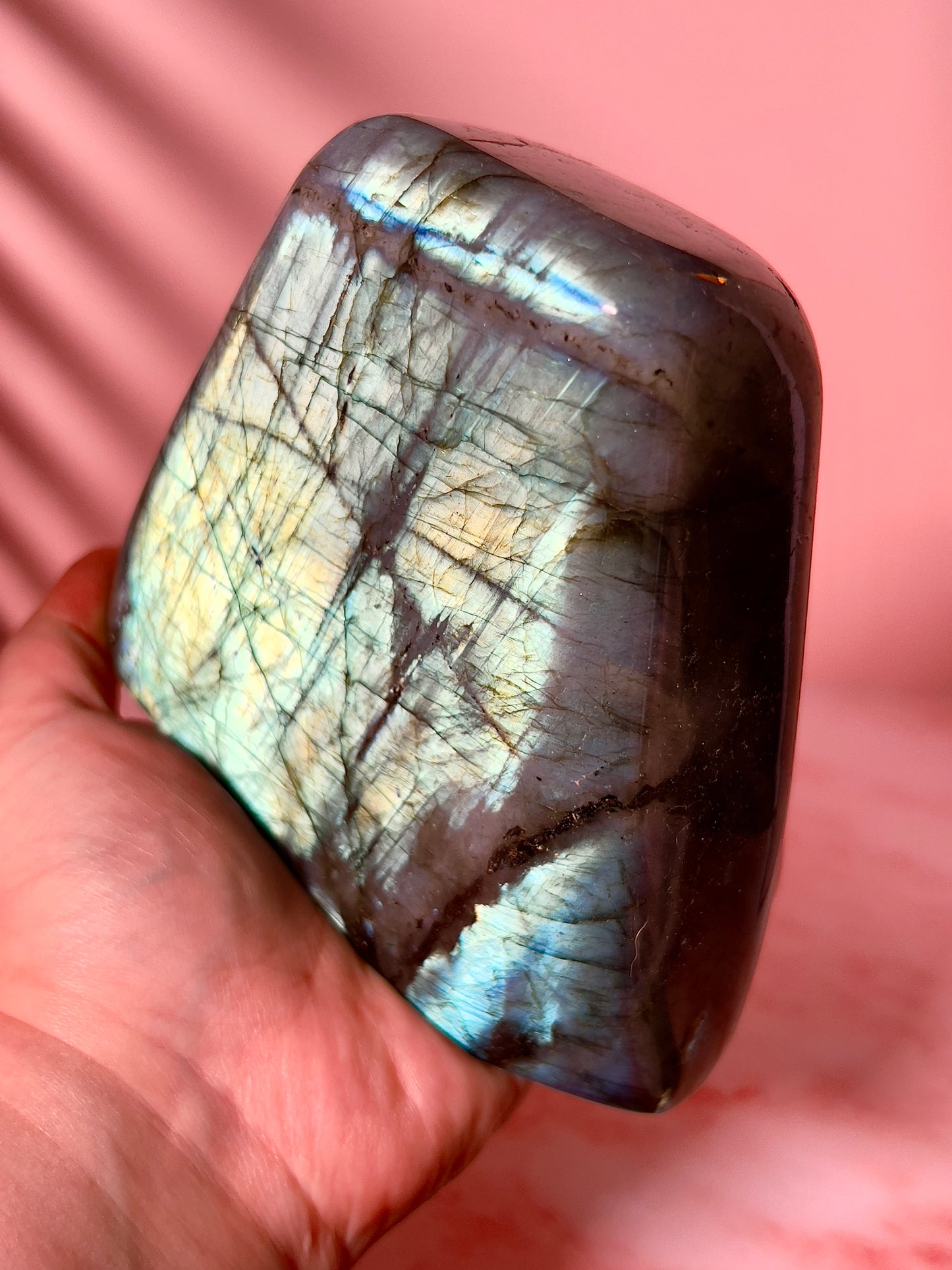 Statement Teal Green Labradorite Freeform